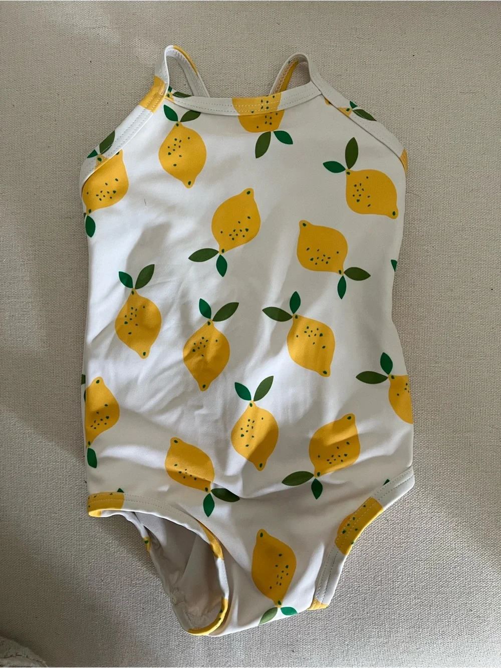 Hanna Andersson lemon bathing suit 2t
